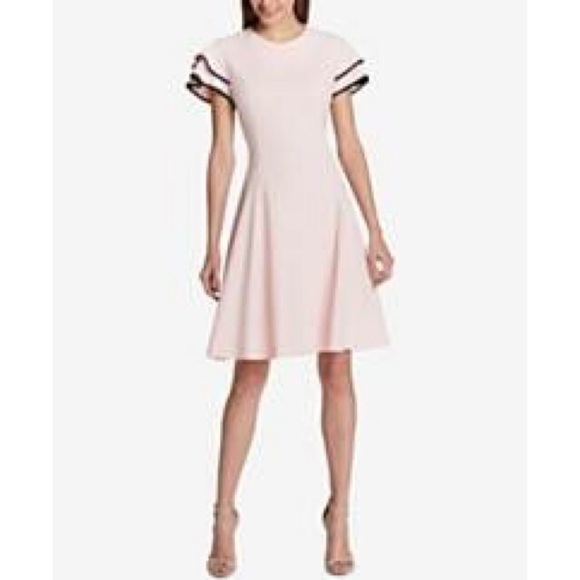 Tommy Hilfiger Dresses & Skirts - SOLD Tommy Hilfiger Flutter-Sleeve Fit&Flare Dress